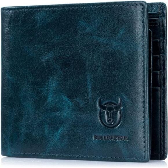 RFID Wallets For Men Peacock Blue